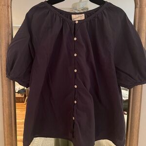 Universal Thread Navy Button-Up Blouse